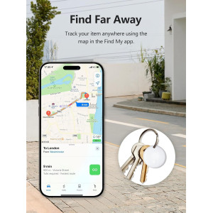 Multi-Color Tracker Tags 4-Pack for Apple Find My - Luggage & Keys
