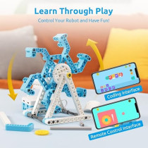 WhalesBot D1 STEM Coding Robot Kit for Kids 4-10 | 280+ Pieces