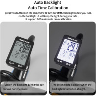 Compteur Vélo GPS Sans Fil IPX7 avec Auto Start/Stop & Lumière