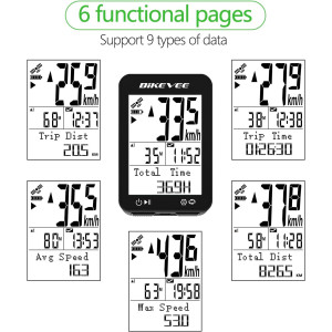 Compteur Vélo GPS Sans Fil IPX7 avec Auto Start/Stop & Lumière