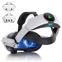 Foscomax RGB VR Head Strap for Quest 3/3S with 10000mAh Battery