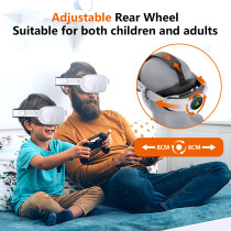 Foscomax RGB VR Head Strap for Quest 3/3S with 10000mAh Battery