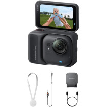 Insta360 GO Ultra Bundle Midnight Black - Tiny 4K Hands-Free Cam