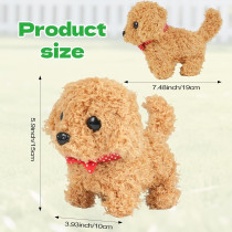 2025 AI Robot Dog - Realistic Walking, Barking Puppy for Adults (Brown)