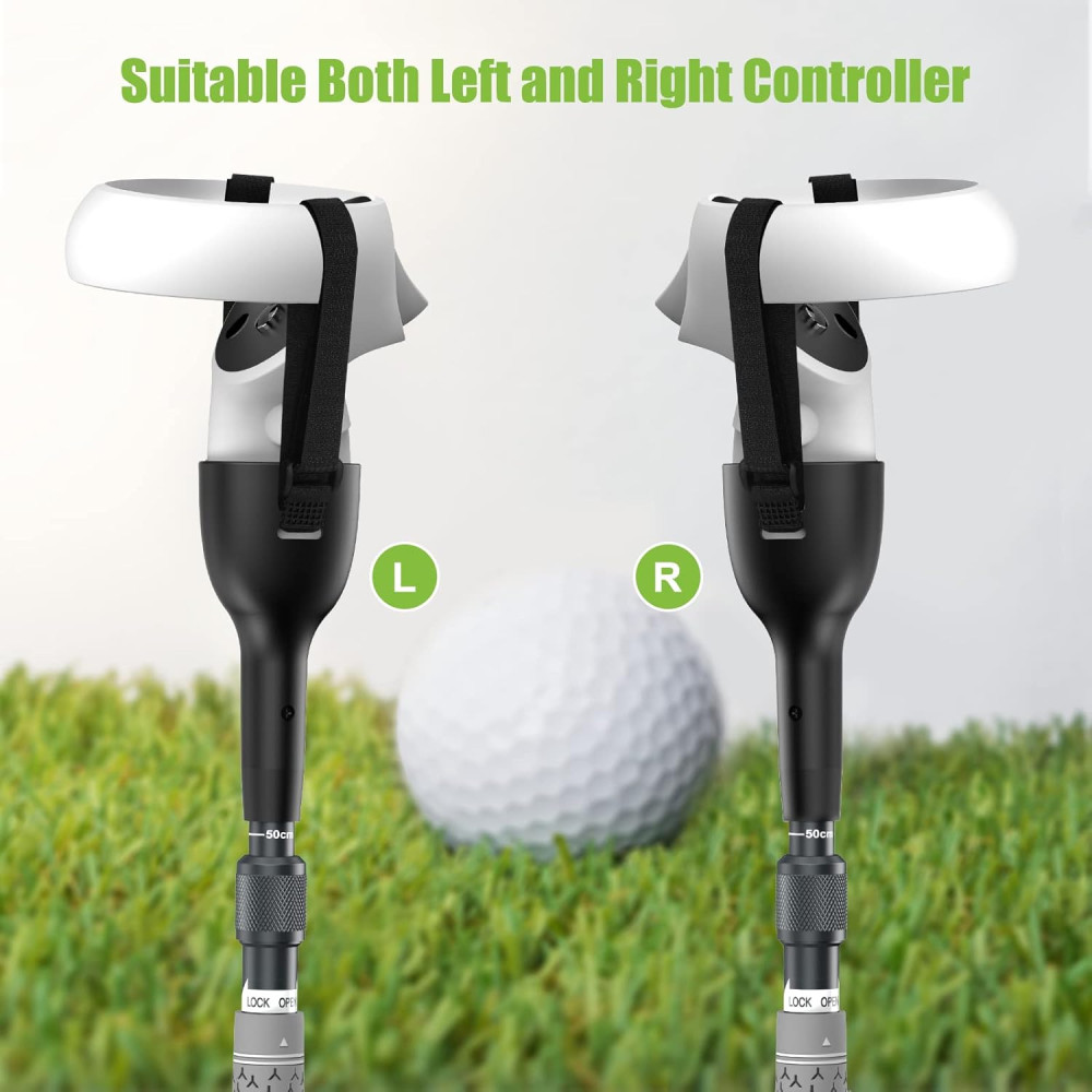 Adjustable VR Golf Club Handle for Oculus Quest 2 & Virtual Reality Games