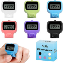 Amble Clicker Counter 6-Pack | Electronic Tally Counter for Crafts & Sports