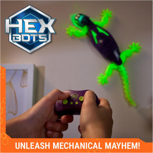 HEX BOTS Gecko lumineux RC – Robot mural rechargeablé 4+