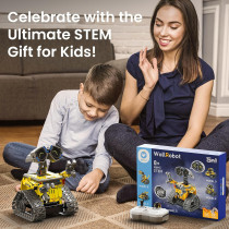 Sillbird Robot Building Kit 5in1 STEM Toy with Remote for Kids 8-14