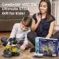 Un cadeau éducatif et fun : robot programmable avec yeux LED, sons et 5 modèles à créer