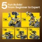 Un cadeau éducatif et fun : robot programmable avec yeux LED, sons et 5 modèles à créer