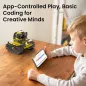 Un cadeau éducatif et fun : robot programmable avec yeux LED, sons et 5 modèles à créer