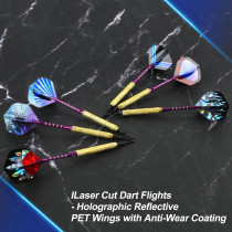 18-Piece Professional Plastic Tip Darts Set with Aluminum Shafts