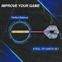 18-Piece Professional Plastic Tip Darts Set with Aluminum Shafts