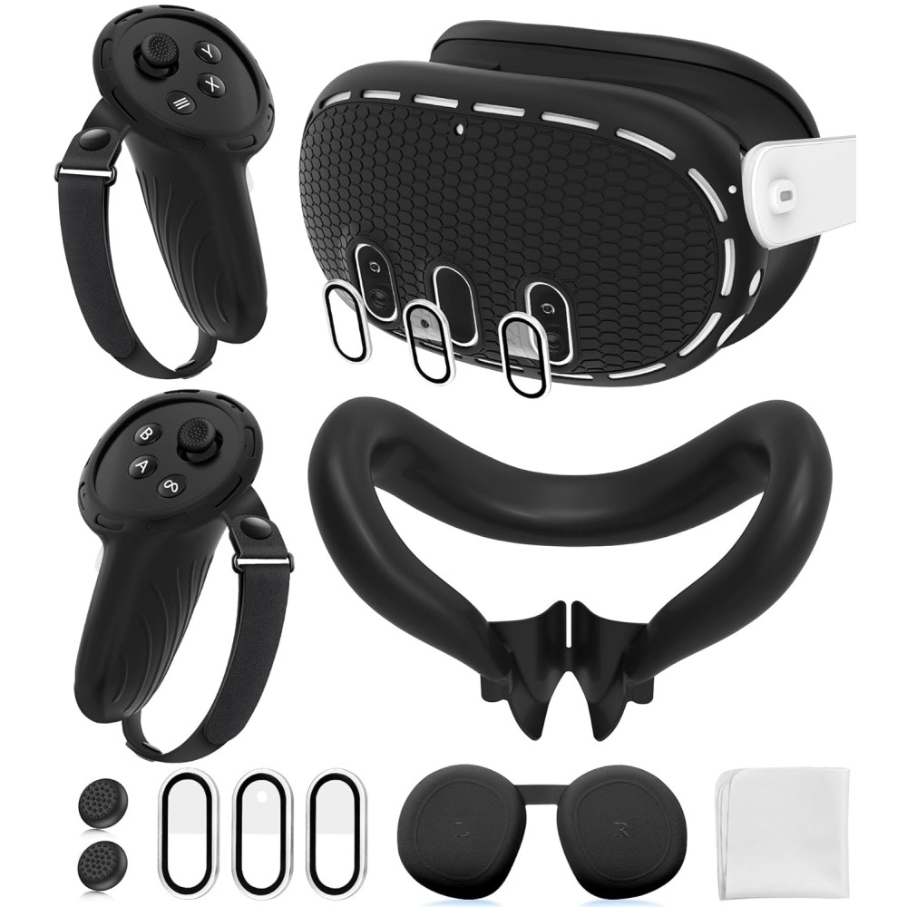Silicone Cover Set for Meta/Oculus Quest 3 Accessories & Controller Grips