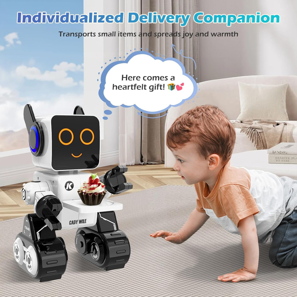 Robot Jouet Rechargeable Enfant - LED, Danse, Parle, Tirelire