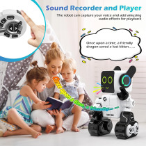 Robot Jouet Rechargeable Enfant - LED, Danse, Parle, Tirelire