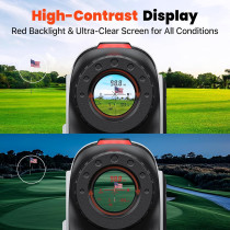 Golf Laser Rangefinder with Slope, 1500Y Range & 7X Magnification