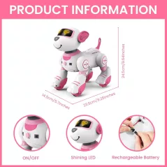 Jouet Robot Chien Interactive pour Filles 3-7 Ans Cadeau