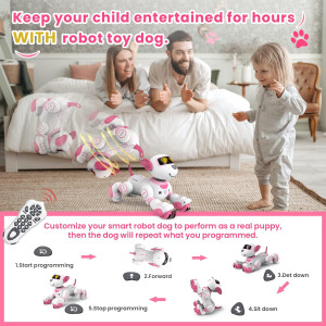 Interactive Robot Dog Toy for Girls Ages 3-7 | Sing, Dance & Remote Control