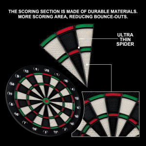WIN.MAX Electronic Dart Board with LED Display & 12 Soft Tip Darts