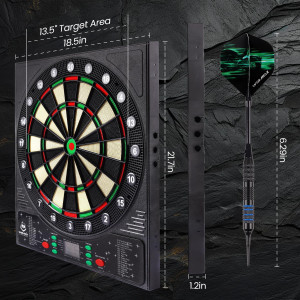 WIN.MAX Electronic Dart Board with LED Display & 12 Soft Tip Darts