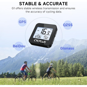 CYCPLUS Wireless GPS Bike Computer with Auto Backlight & Waterproof