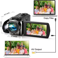 Immortalisez vos moments : caméra HD 1080P 24MP compacte et polyvalente