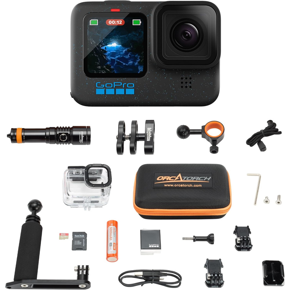 GoPro HERO12 Kit Plongée Étanche 5.3K60 Vidéo 27MP HDR