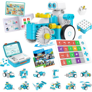 WhalesBot C3 Pro 12-in-1 Coding Robot Kit for Kids 4-7 | STEM Toy