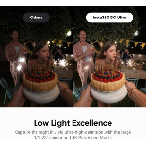Insta360 GO Ultra Bundle - Tiny 4K Cam, FlowState, 200 Min Battery