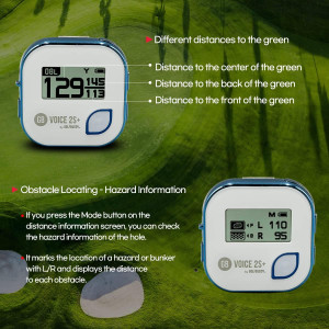 GOLFBUDDY Voice 2S+ Talking GPS Rangefinder - 18H Battery, 40K Courses