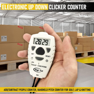 TC-890 Digital Tally Counter - Electronic Up/Down Clicker for Counting