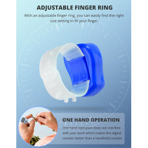 KTRIO Mini LCD Finger Counter – 5-Digit Digital Tally Clicker for Knitting, Golf & More