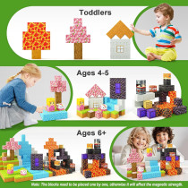 Magnetic Blocks 84PCS STEM Building Tiles Toy for Kids 3+ Years Old