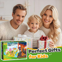 Magnetic Blocks 84PCS STEM Building Tiles Toy for Kids 3+ Years Old