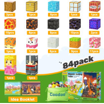 Magnetic Blocks 84PCS STEM Building Tiles Toy for Kids 3+ Years Old