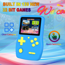 Console de Jeux Portable 32 Bit, Écran 3.0'' IPS, 139 Jeux intégrés