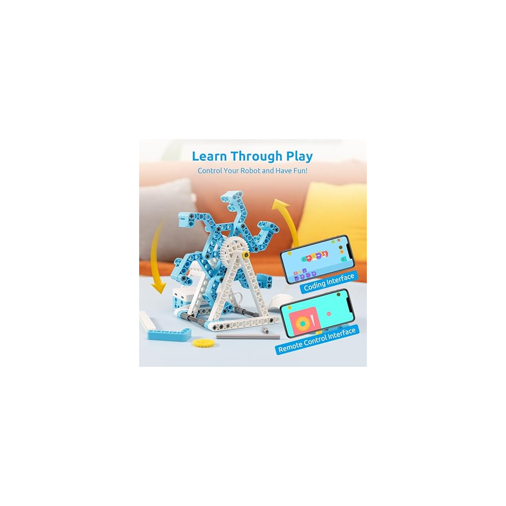 WhalesBot D1 STEM Robot Kit for Kids 6+ | 280+ Pieces, App-Controlled