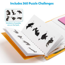 Coogam Magnetic Tangram Puzzle - 360 STEM Brain Teaser Game for All Ages