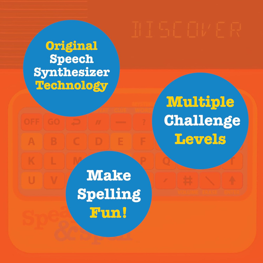 Playmonster Speak & Spell Game - Educational Retro Toy for Kids 7+ Playmonster Speak & Spell Game - Educational Retro Toy for Kids 7+