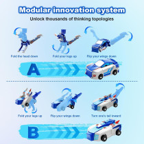 Voiture Dinosaure Aimery Collision - Jouet Magnétique Bleu