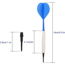 Soft Dart Set - 12 Pcs Plastic Soft Tip Points for Dartboard Games