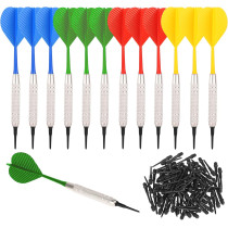 Soft Dart Set - 12 Pcs Plastic Soft Tip Points for Dartboard Games