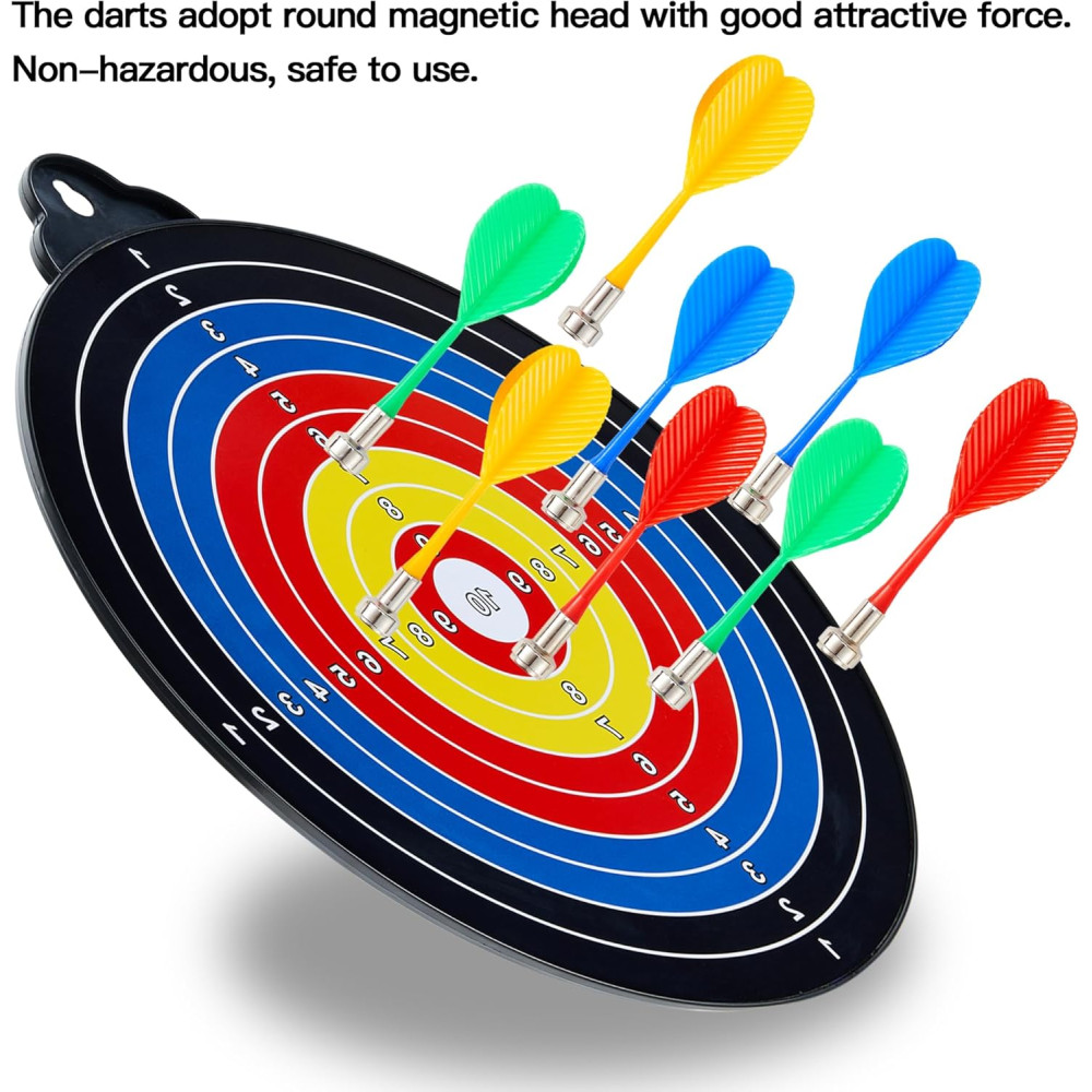 12Pcs Magnetic Dart Accessories - Colorful Safe Replacement Darts for Kids & Adults