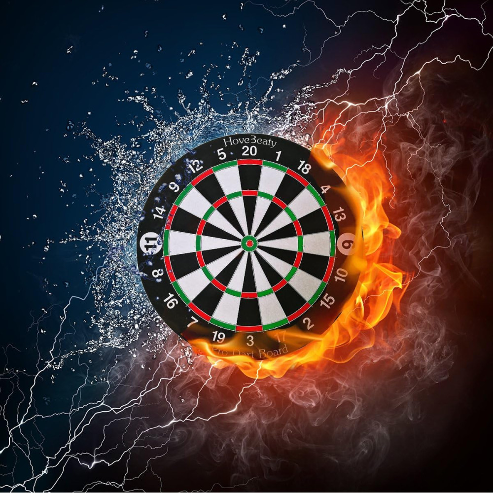 18-Inch Double-Sided Dartboard Set with 6 Metal Darts – Perfect Dart Game
