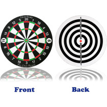 18-Inch Double-Sided Dartboard Set with 6 Metal Darts – Perfect Dart Game