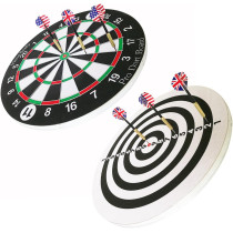 18-Inch Double-Sided Dartboard Set with 6 Metal Darts – Perfect Dart Game