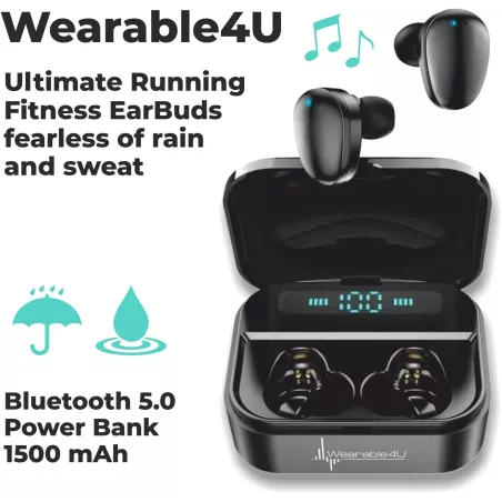 Wearable4U Bushnell Wingman GPS Bluetooth & Écouteurs Noir