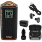 Wearable4U Bushnell Wingman View Golf GPS + Ultimate Black Earbuds & Wall/Car Charger Bundle