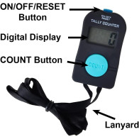 TopTie Digital Hand Tally Counter with Lanyard for Golf, Fish & More
